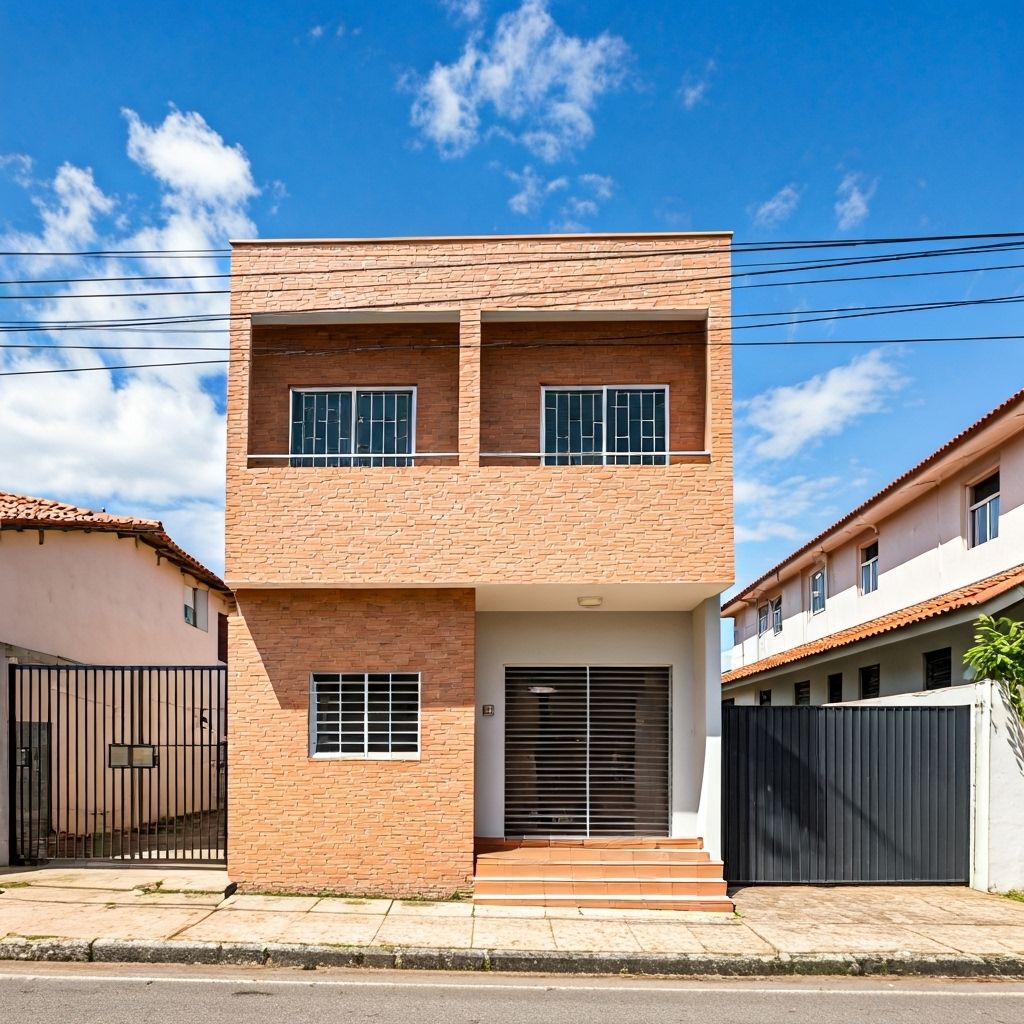 Pequeno prédio de kitnets no Brasil - 2 andares